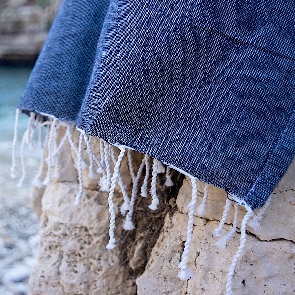 Foto di Telo mare pareo blue marine